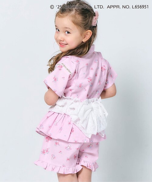 MIKI HOUSE（ミキハウス） 浴衣 パッチワーク柄 プッチー甚平スーツ