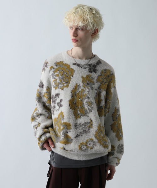 HARE（ハレ） セーター ニット シャギーニットガラプルオーバー(HARE