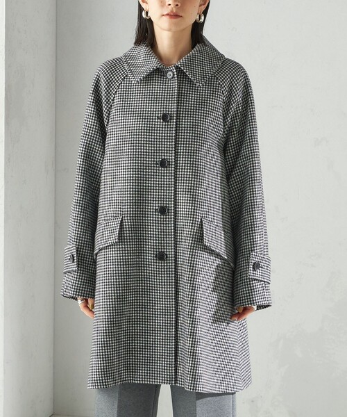 SHIPS（シップス） ステンカラーコート コート 千鳥 / ソリッド ウール