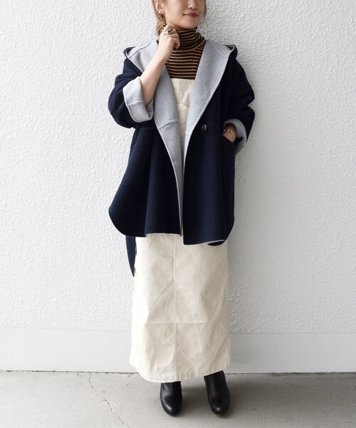 SHIPS any コート アウター 「WEB限定」SHIPS any: リバー フーデット