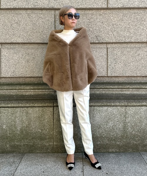 コート アウター リッチボリュームファーケープ レディース : ZOZOTOWN