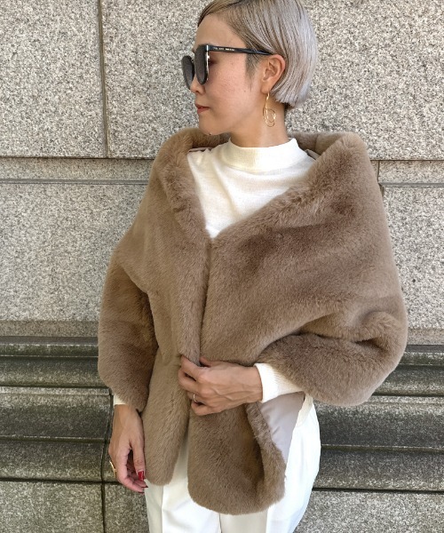 コート アウター リッチボリュームファーケープ レディース : ZOZOTOWN