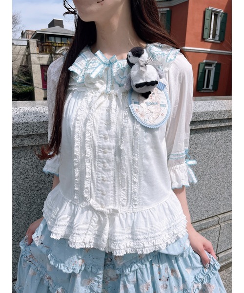 PINK HOUSE（ピンクハウス） ブラウス シャツ ローンフリルブラウス