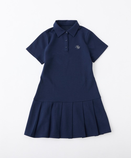 one after another NICE CLAUP ワンピース ポロ襟プリーツミニ