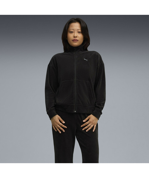PUMA（プーマ） ジャージ ウィメンズ ベロア リブ リラックスド スーツ