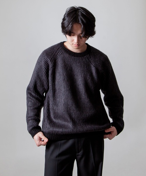 ZIP FIVE -White Line- セーター ニット 「White Line」 コントラスト