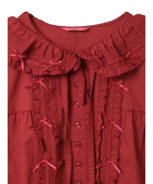 PINK HOUSE（ピンクハウス） ブラウス シャツ うさぎの耳フード付き