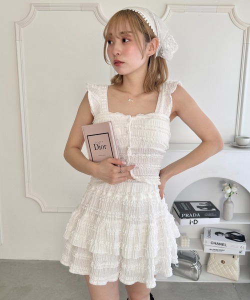 Loueme キャミソール ホイップレースフリルビスチェ : ZOZOTOWN Yahoo