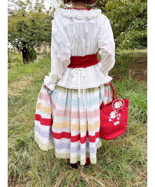 PINK HOUSE（ピンクハウス） ブラウス シャツ ローンフリル使い