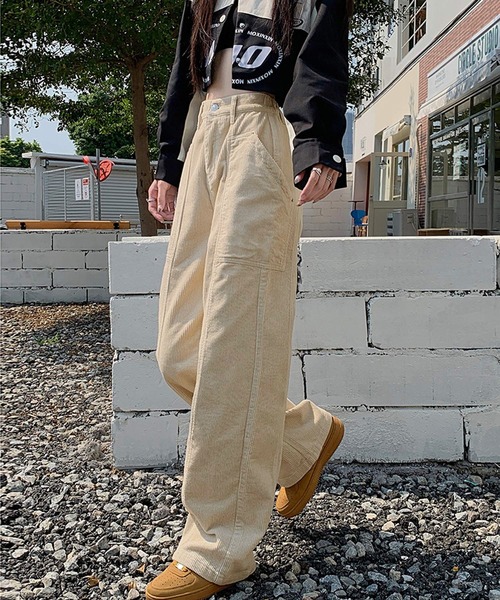 HALEY PESCA パンツ HALEY PESCA/コーデュロイ ワイドレッグパンツ