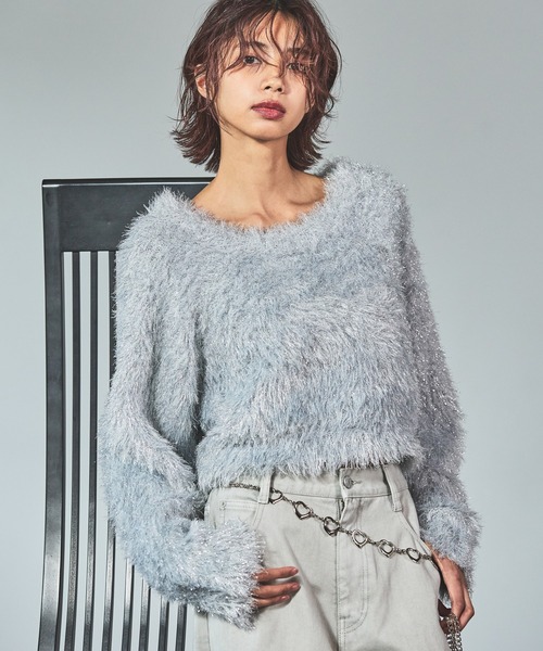 PAGEBOY（ページボーイ） ニット セーター キラキラオフショルニット