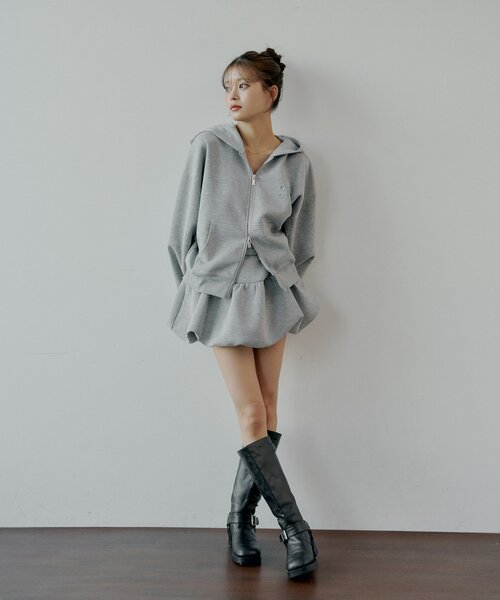 Chico（チコ） スカート 「セットアップ対応」スウェットバルーンミニ