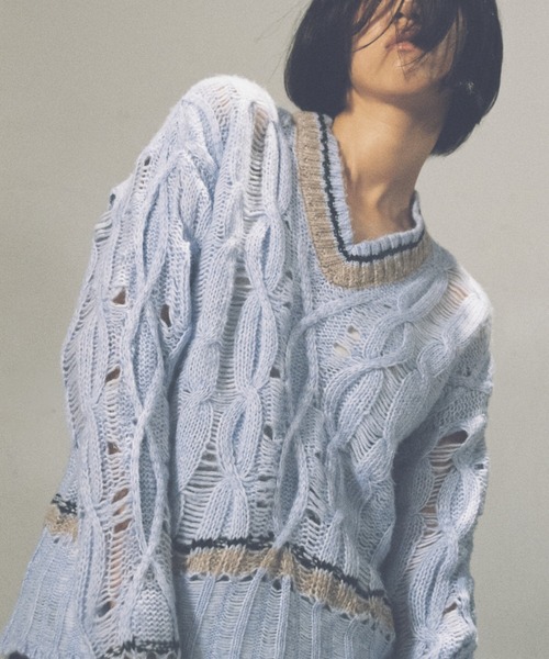 PAMM（パム） ニット セーター こわれかけのスクールローゲージニット