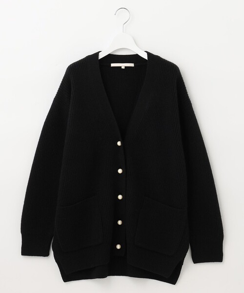 自由区（ジユウク） カーディガン 「洗える」ウールカシミヤブレンド V