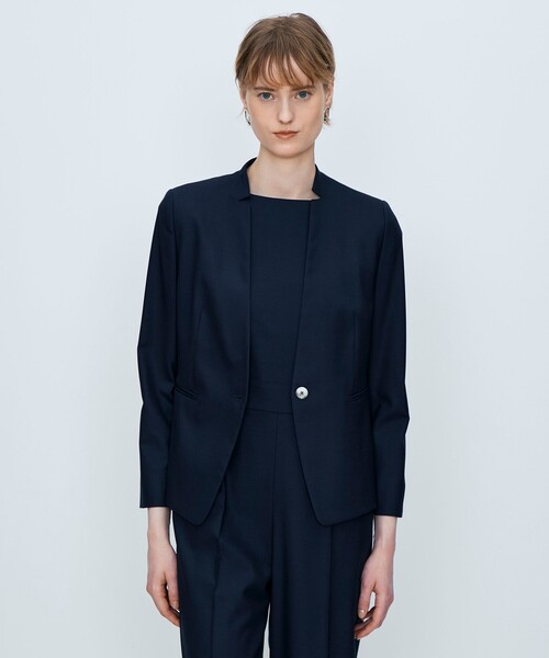 TOMORROWLAND collection ジャケット ノーカラージャケット シャイニー