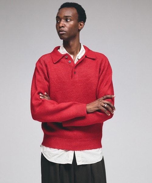 Adoon plain セーター ニット RAGLAN SLEEVE KNIT PORO / ラグラン