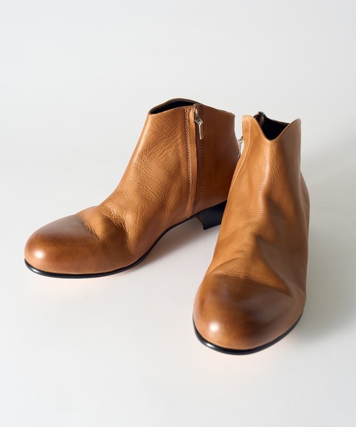 PADRONE（パドローネ） ブーツ 「PADRONE」別注 SIDE ZIP SHORT BOOTS