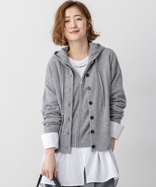 23区（ニジュウサンク） カーディガン ピュアカシミヤ クルーネック