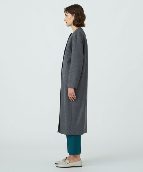 TOMORROWLAND collection ノーカラーコート コート ウェービーカシミヤ