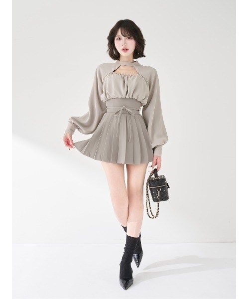 Darich（ダーリッチ） ワンピース ドッキングコルセットプリーツミニ