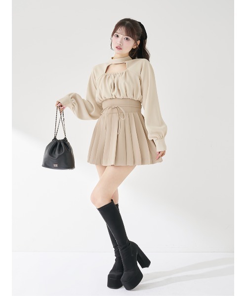 Darich（ダーリッチ） ワンピース ドッキングコルセットプリーツミニ