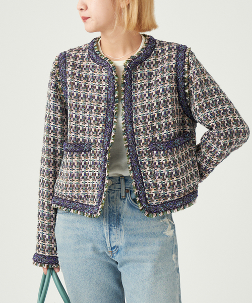 IENA LA BOUCLE（イエナラブークル） ジャケット ノーカラージャケット