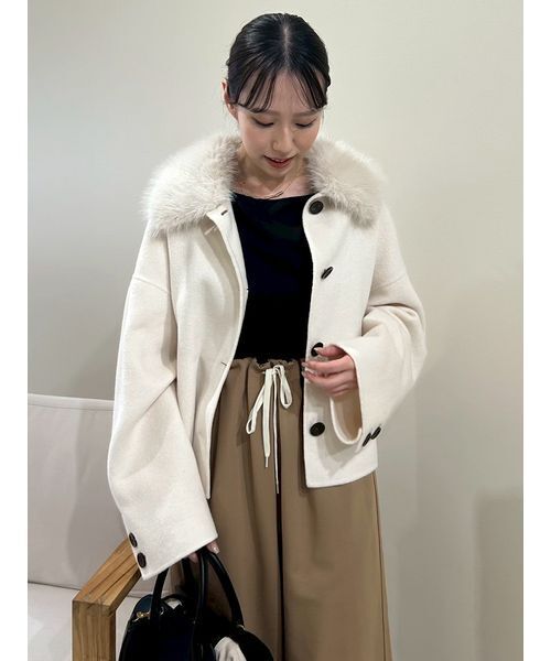 Mila Owen（ミラオーウェン） コート チェスターコート 2wayファー