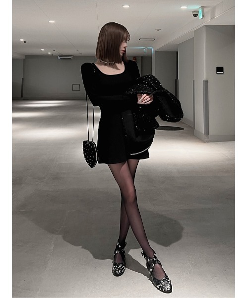 Darich（ダーリッチ） ワンピース シルエットカットミニワンピース