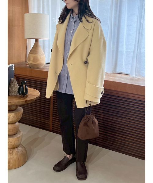 Mila Owen（ミラオーウェン） ピーコート pコート woolコクーン