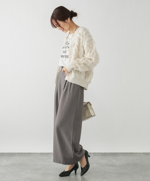 GLOBAL WORK（グローバルワーク） カーディガン ジャガードフリンジ