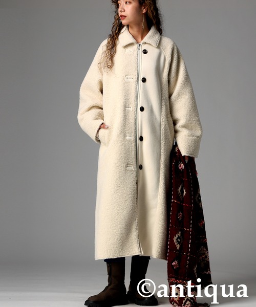antiqua（アンティカ） コート アウター ロングボアコート レディース