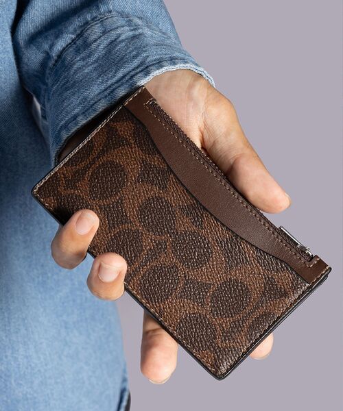 COACH（コーチ） カードケース ジップ カード ケース シグネチャー