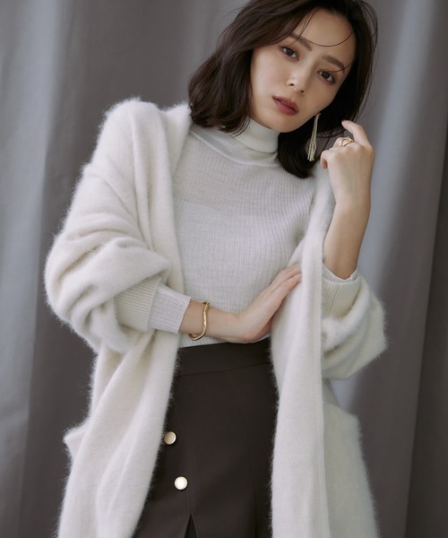 anuans（アニュアンス） カーディガン ラクーンショールカラー