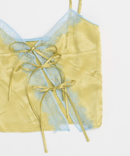 MAISON SPECIAL（メゾンスペシャル） キャミソール Lace Docking Satin