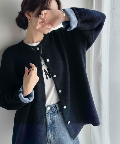 CABaN（キャバン） ニットカーディガン X-SMALL ネイビー レディース