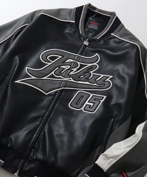 FUBU（フブ） スタジャン Faux Leather Game Jacket / フォウ レザー