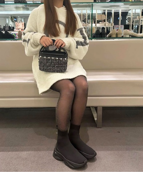 diana（プラスダイアナ） ブーツ 「撥水加工」軽量ニットソックス