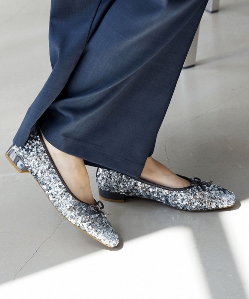 美品】卑弥呼 ドライビングシューズ パンプス グレー バレエシューズ