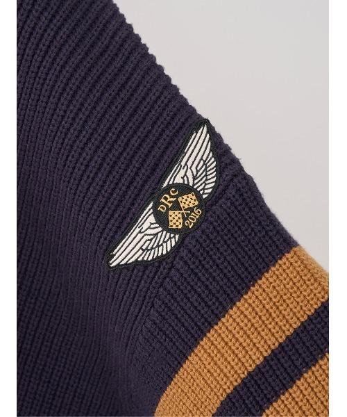Darich（ダーリッチ） カーディガン カレッジワッペンVネックニット