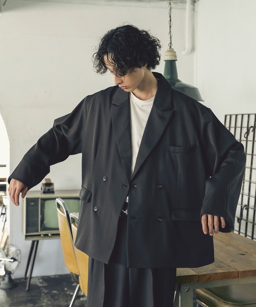 Bleme ジャケット テーラードジャケット オーバーサイズ セミピークド