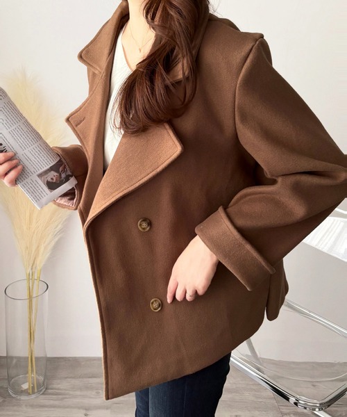 Dewlily ピーコート pコート 上品なシルエットでつくる大人のスタイル