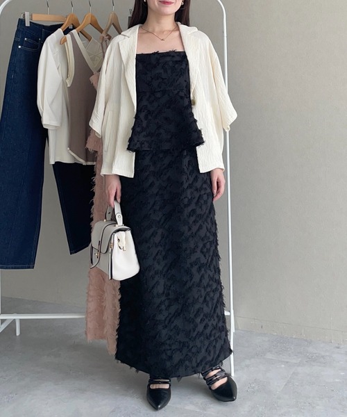 mysty woman（ミスティウーマン） ワンピース カットジャガード