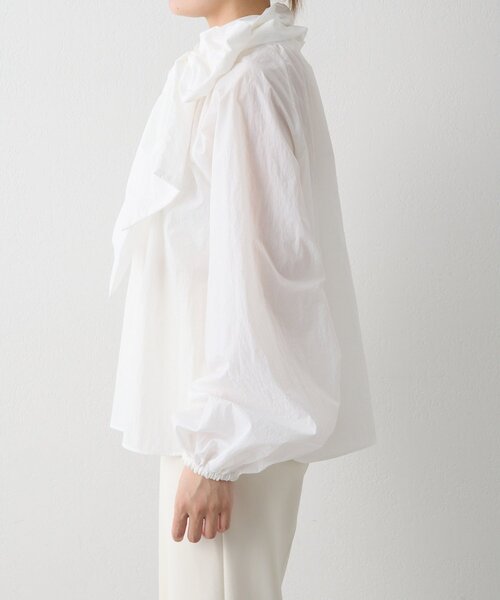 Whim Gazette（ウィム ガゼット） ブラウス シャツ ギャザーボウタイ