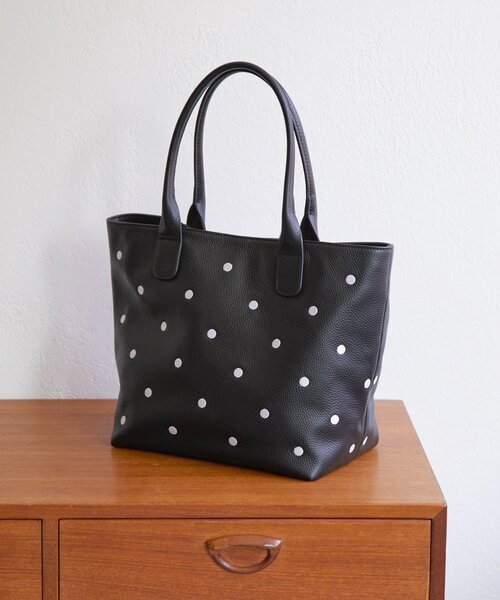 BEARDSLEY（ビアズリー） トートバッグ 「本革」ドット刺繍バッグ/大