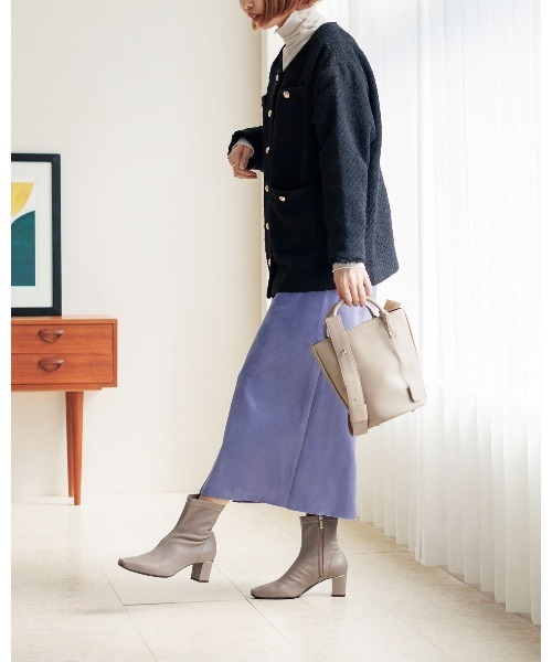 HIMIKO ブーツ 「Made in Japan」「撥水」シープレザーストレッチ