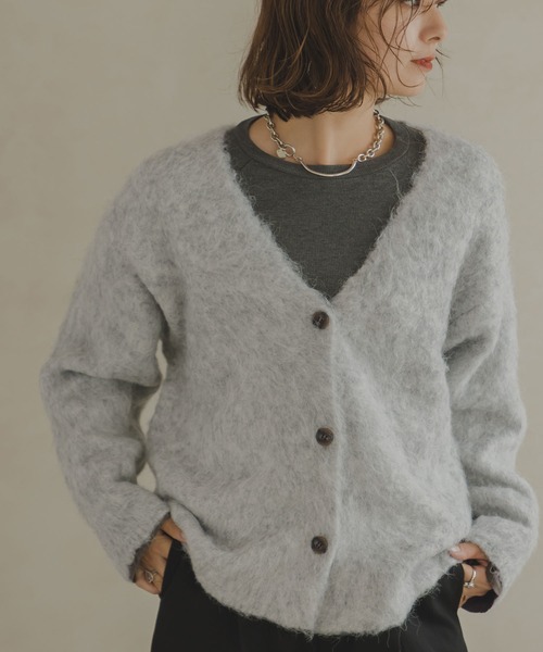 rectangle（レクタングル） カーディガン ウールブレンドモヘアニット