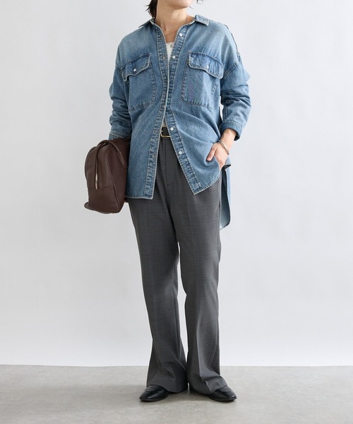 RIVE DROITE【MONN.:.(モン)】ビッグデニムシャツ ブラウン