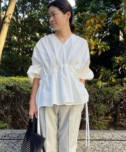 LE PHIL（ル フィル） シャツ ブラウス ナイロンストレッチブロード