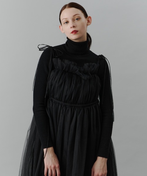 PERNA（ペルナ） ワンピース チュールストラップキャミワンピース