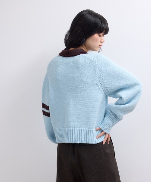 ADAM ET ROPE'（アダムエロペ） カーディガン 「WEB限定」ポロニット